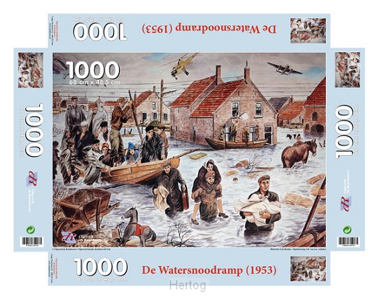 Puzzel De Watersnoodramp 1953 (blauw)