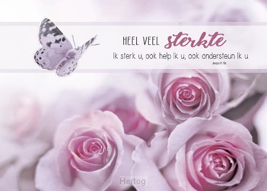 Heel veel sterkte - wenskaart Bijbeltekst SV
