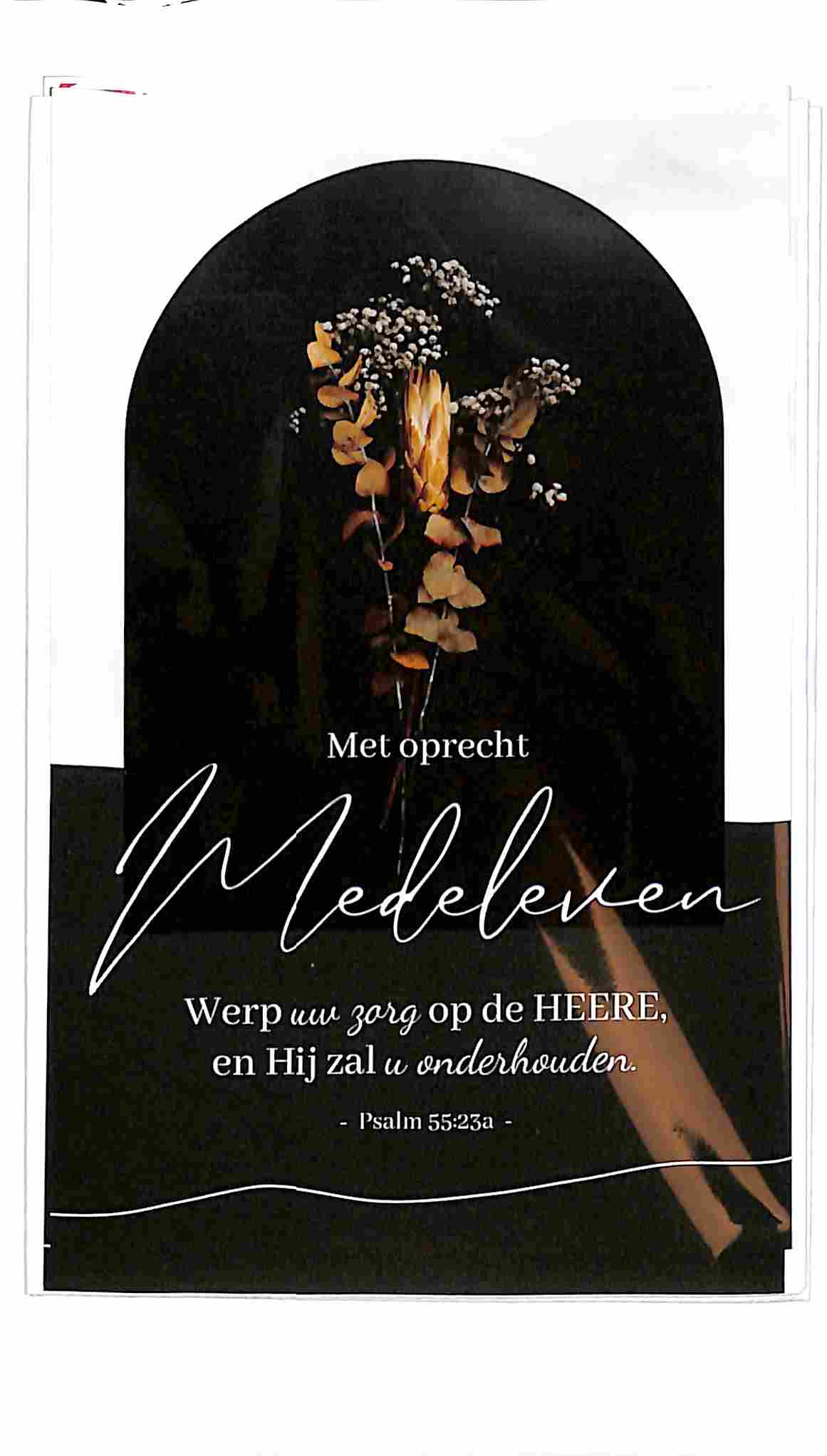 Met Oprechte Medeleven - kaarten met tekst SV