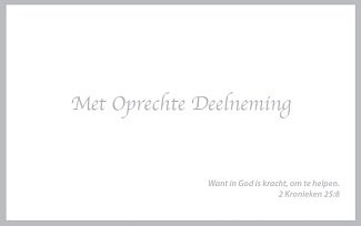Met Oprechte Deelneming grijs Bijbeltekst - map rouw
